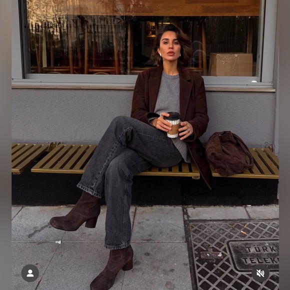 Vince Chocolate Suede Ankle Boot - Picture 3 of 11